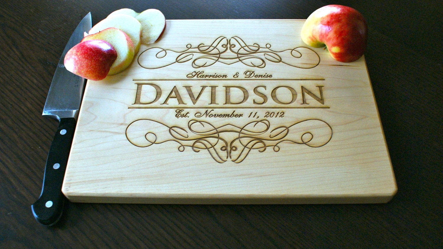Personalized Gift - Cutting Board - Engraved and Personalized  -  9" x 12"