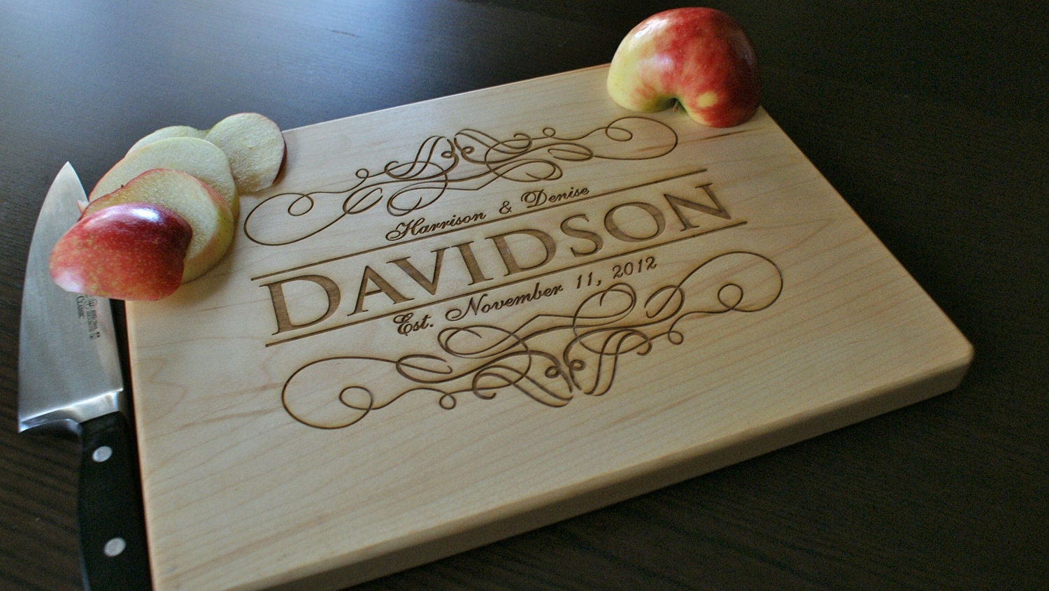 Personalized Gift - Cutting Board - Engraved and Personalized  -  9" x 12"