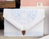 Macbook Pro Cover 15 - Vintage Portland Cement Sack with Leather