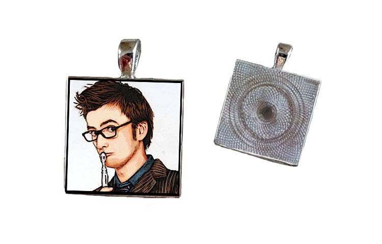 Buy 2 Get 1 Free Doctor Who 10th Doctor David Tennant  with Sonic Screwdriver Key Chain, Key Ring, Pendant, Pet Tag