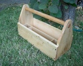 Hand Crafted Wood Tool Tote, Wood Tool Box