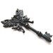 Steampunk key pendant, Black satin finish