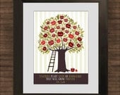 Personalized gift for Teacher's Classroom - Customized Apple Tree