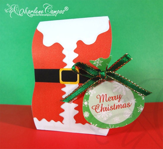 INSTANT DOWNLOAD - Santa Claus Printable Favor Box, Christmas printable, Christmas Gift, Christmas Decoration, Xmas - by Paper Art by MC Il_570xn