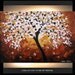 original white cherry blossoms Tree Impasto super thick textured abstract painting from Jolina,,fantastic style,unique oil painting