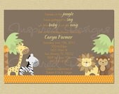 Orange Jungle Dots Baby Shower Invitation Il_170x135