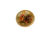 Vintage floral scarf pin