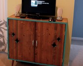Mid Century Inspired Media Storage Cabinet / Bookcase