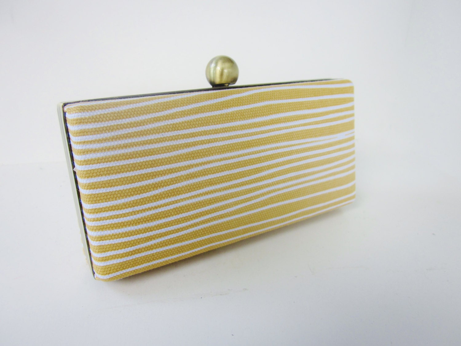 yellow striped clutch purse, dandelion yellow clutch, yellow bridesmaid clutch, yellow minaudiere