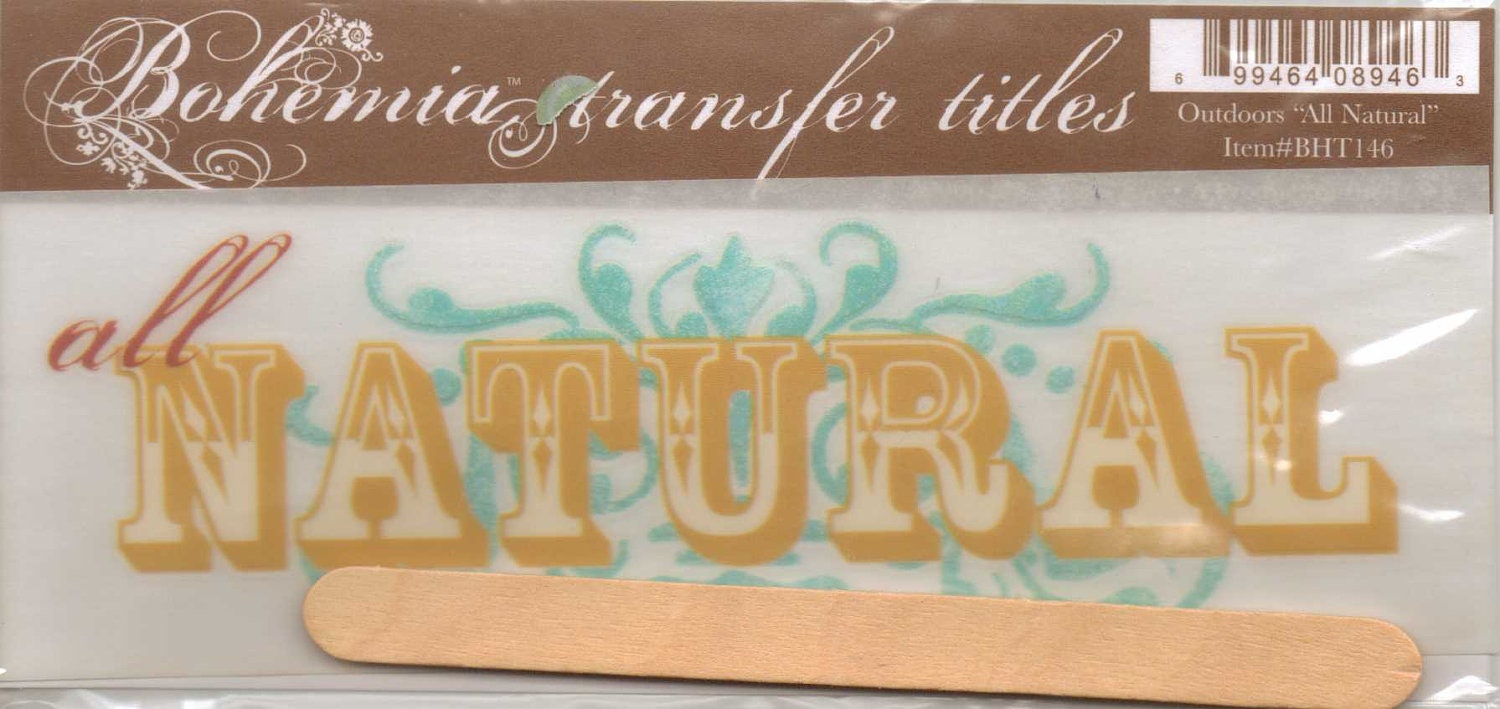 Bohemia Outdoors ALL NATURAL Transfer Tiles Rub On