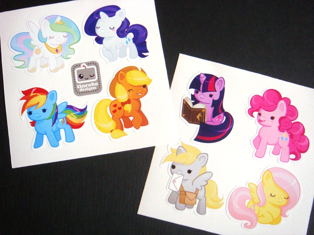 My Little Pony: Friendship is Magic Chibi Pony Sticker Set