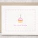 Cupcake Birthday Card - Sweet Birthday, Eco Friendly Card, Purple Loops