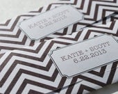 Photobooth Photo-Strip Picture Holders Wedding Party Favor Grey in Chevron Print
