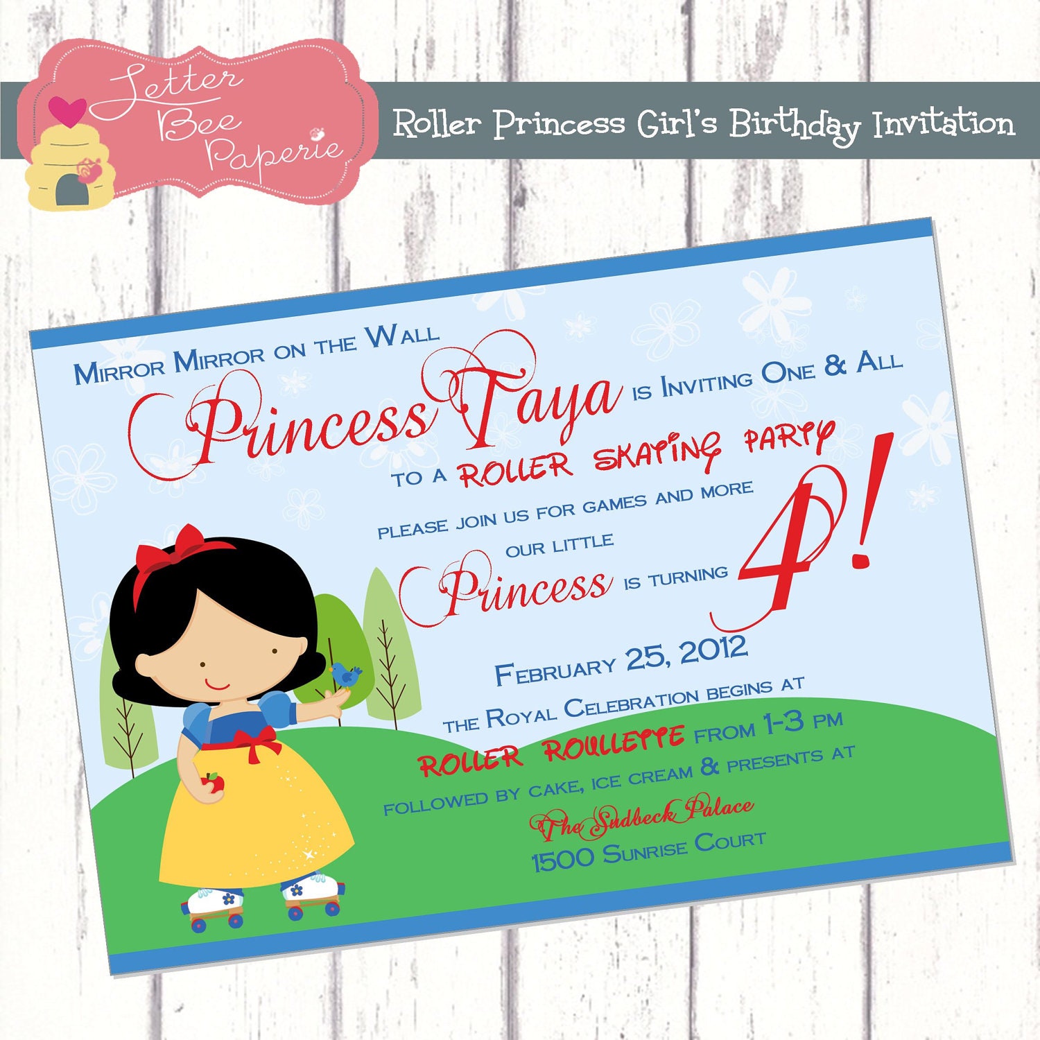 Snow White Inspired Girl's Birthday Party Invitation - DIY Printable File Il_170x135