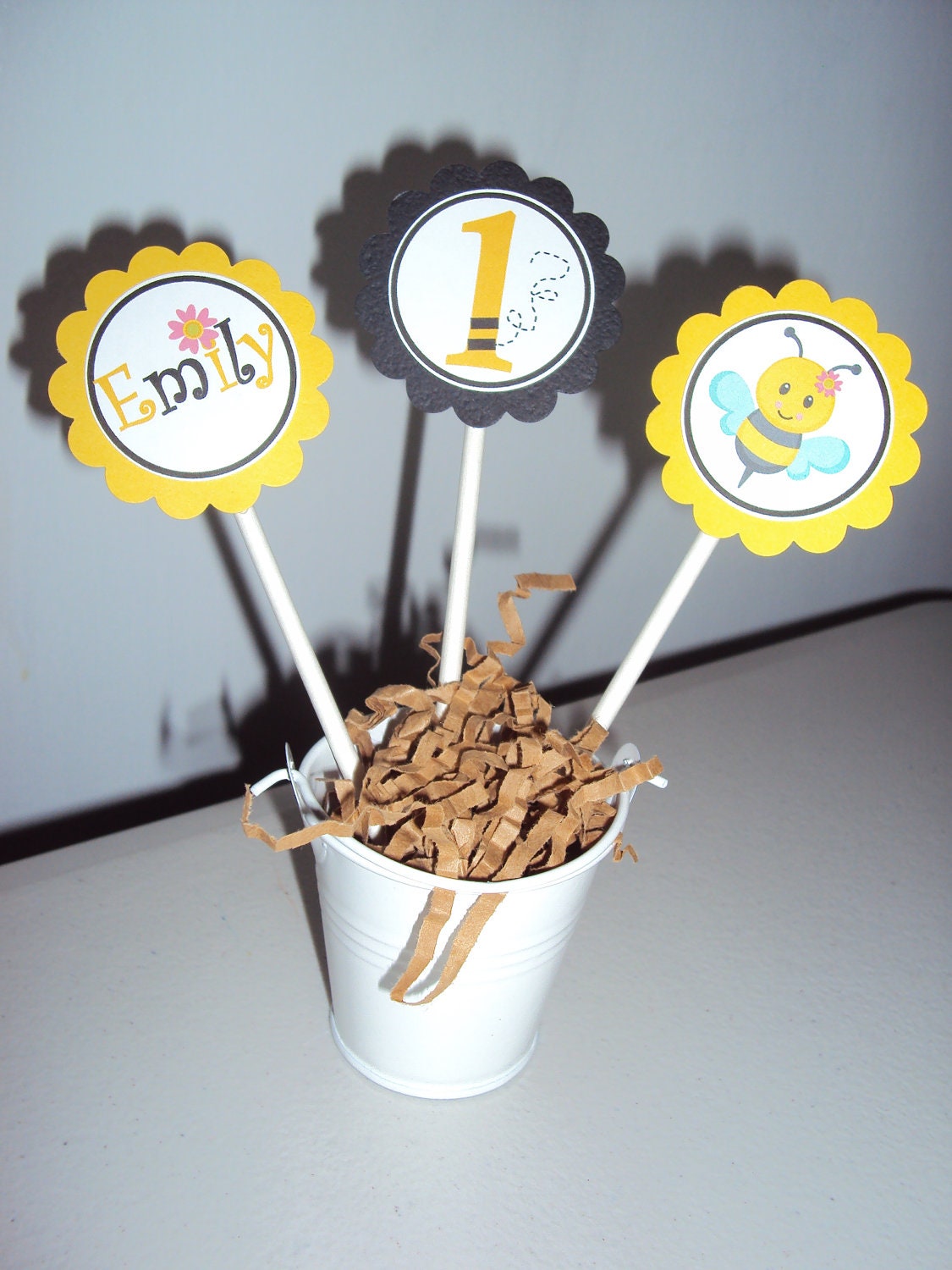 NEW - Bumble Bee Cupcake Toppers - Bumble Bee Birthday - Bumble Bee Party - Bee Party - Bee Birthday
