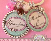 Personalized Grandma Keychain Bottle cap (or Necklace), Grandma Jewelry Children's Names, Grandmother, Nana, Mother, Gift Present, Lola