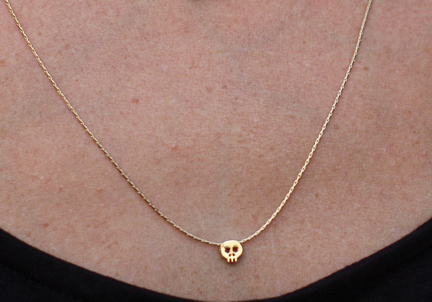 Mini Skull Baby Necklace (available in gold & silver)