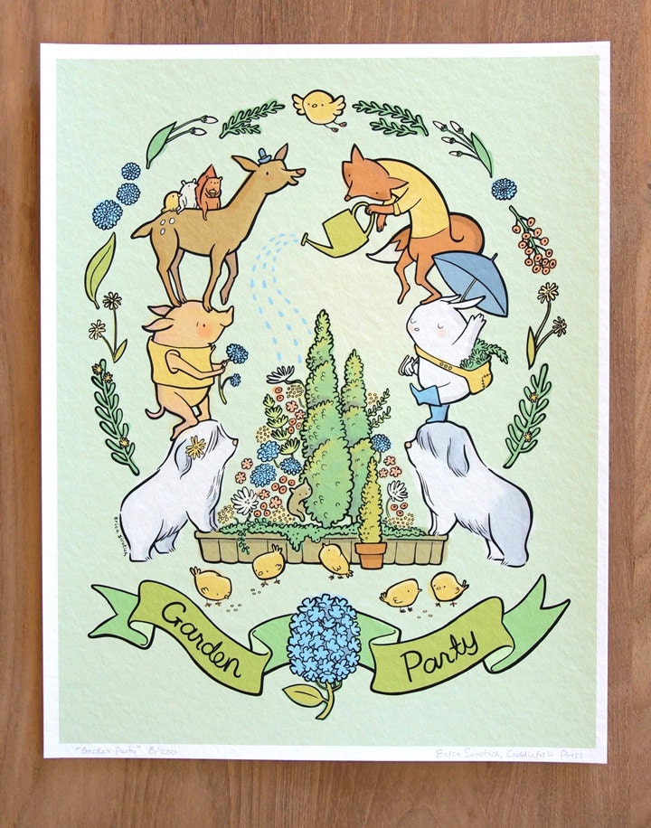 Garden Party, 11" by 14" Limited Edition Print