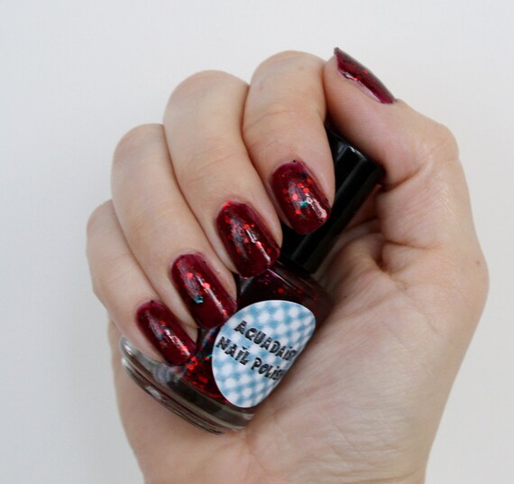 Figgy Pudding glitter nail polish Christmas glitter by AquaDaisy