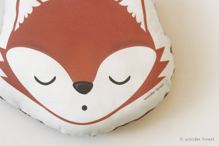 Fox Pillow Plush - Unique Holiday Home Decor / Cute Kawaii Plush Toy Fox / Animal decoration