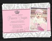 Little Princess Damask Birthday or Baby Shower Invitation Digital File YOU-PRINT Il_170x135