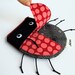 Pink Ladybug by MinneBites / Handmade Lady Bug Bag - Lady Bug Birthday - Crayon Holder - Party Favor - Zipper Pouch - Pink Bag
