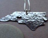 North Carolina State Necklace (sterling silver)