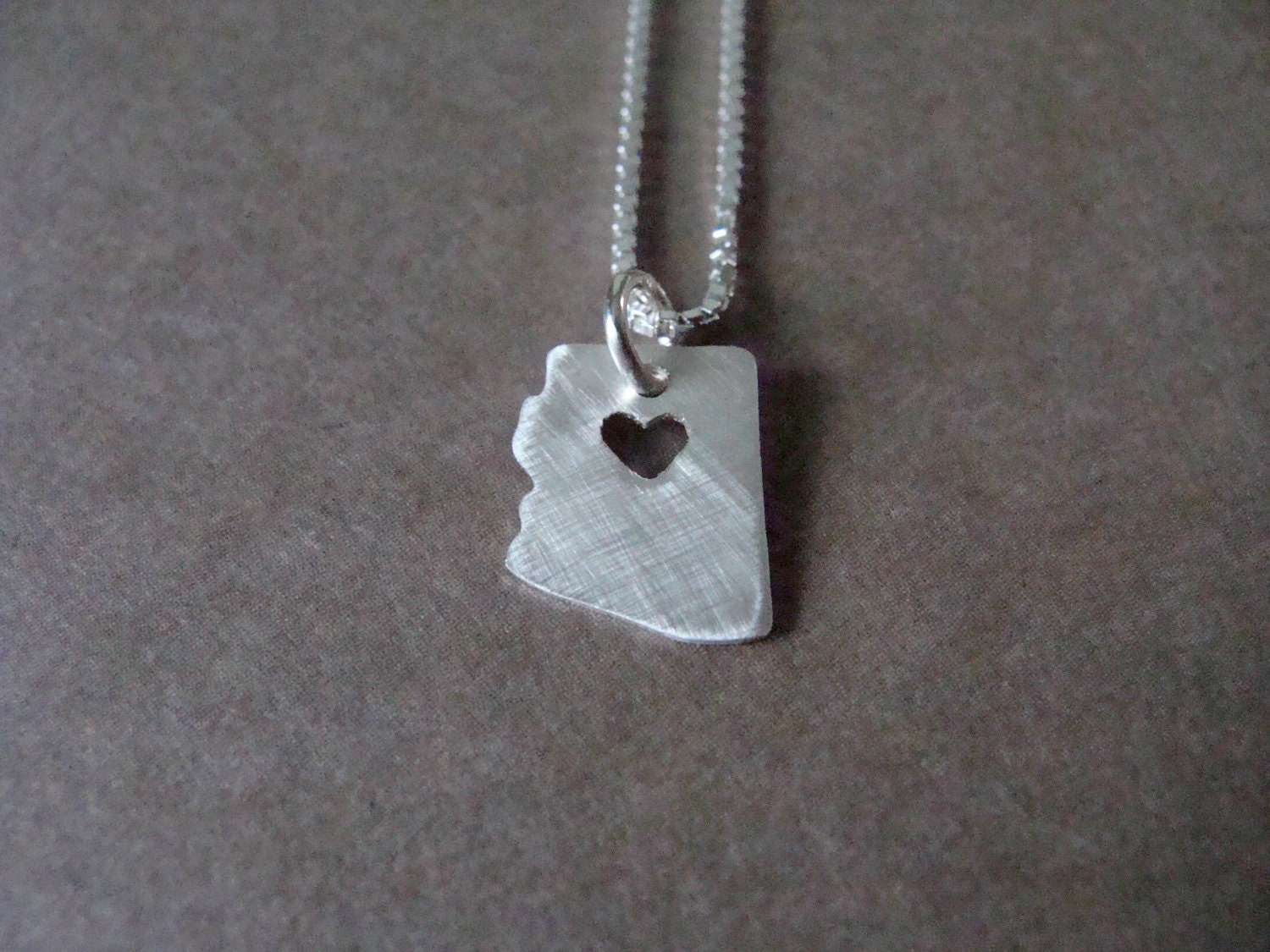 Tiny Arizona State Necklace (sterling silver)