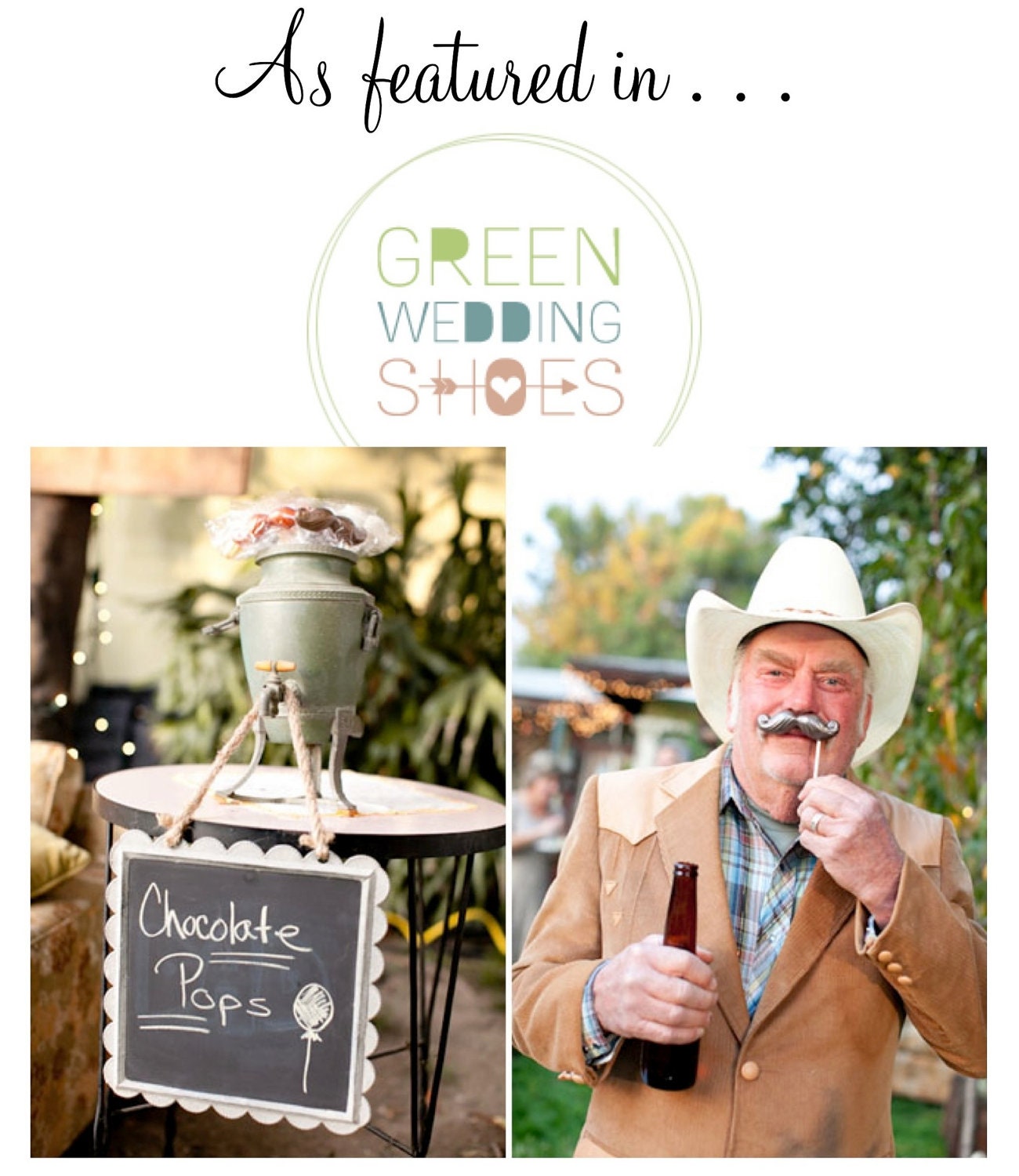 5 Chocolate Mustache Lollipops: Sparkly Gentlemen Series