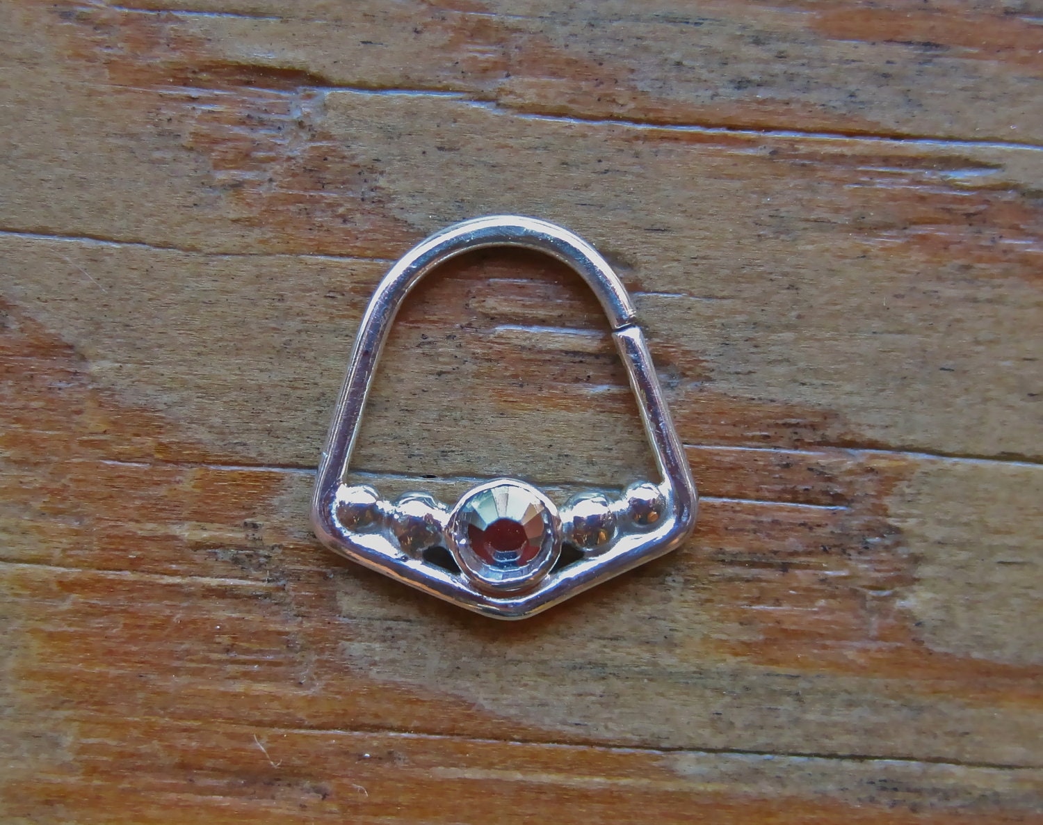 Angles Nose Hoop with Stone (Swarofski)