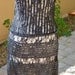vtg CYNTHIA ROWLEY Vegan Ruched Faux Leather and Lace Black DRESS s