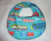 Chuggington choo choo train baby bib for girl or boy