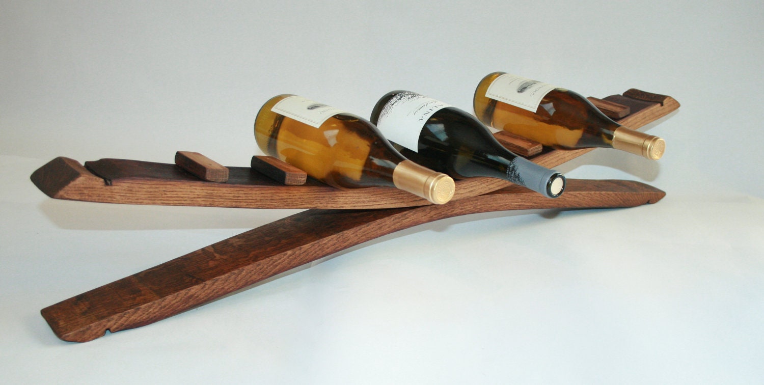 Reclaimed Recycled Wood Wine Barrel Wine Rack For Storage - ByGordonLiving