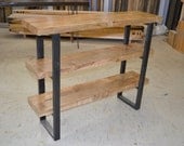 Maple Shelving Unit With Industrial Steel Legs