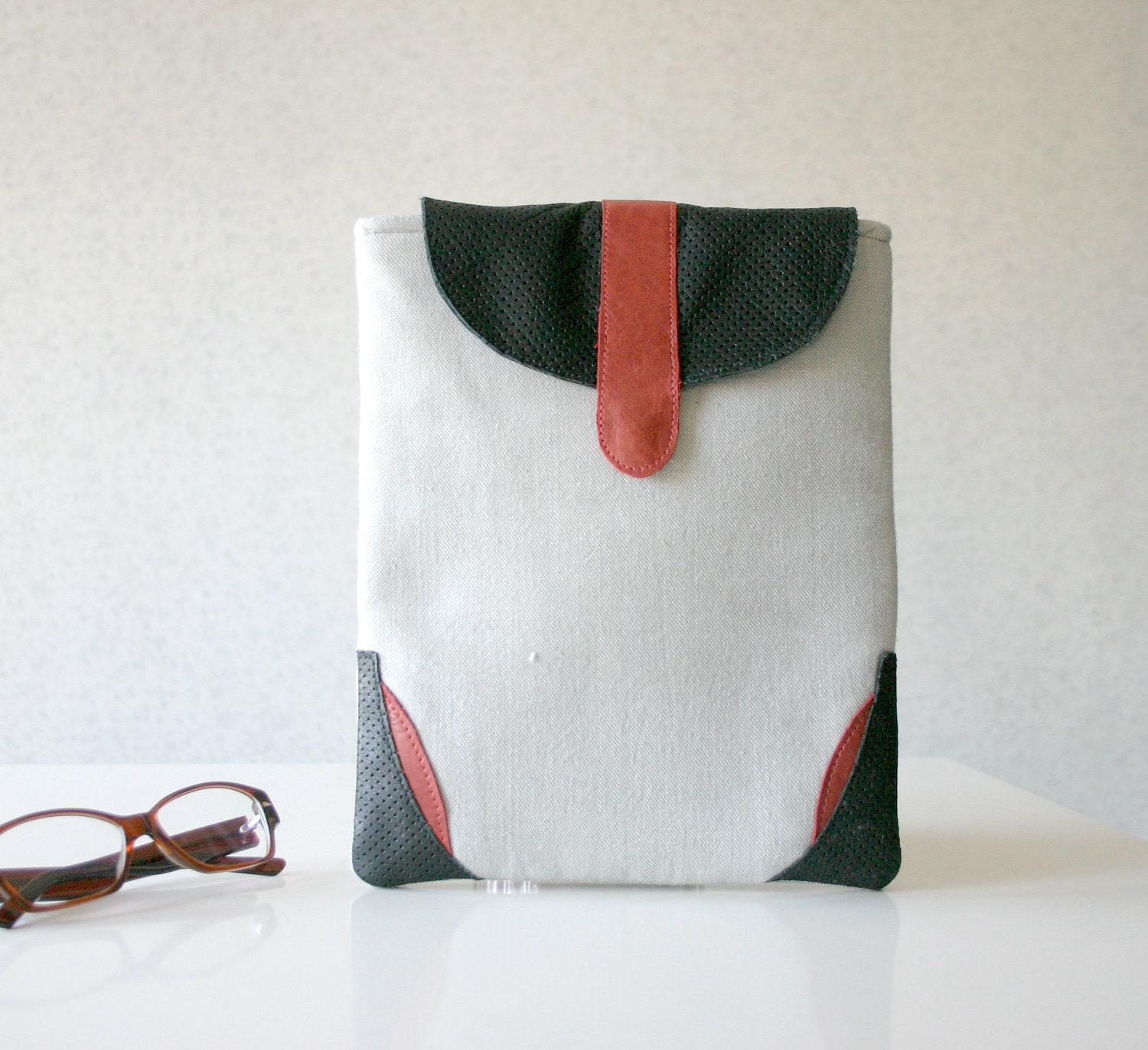 iPad Case iPad padded sleeve flap leather