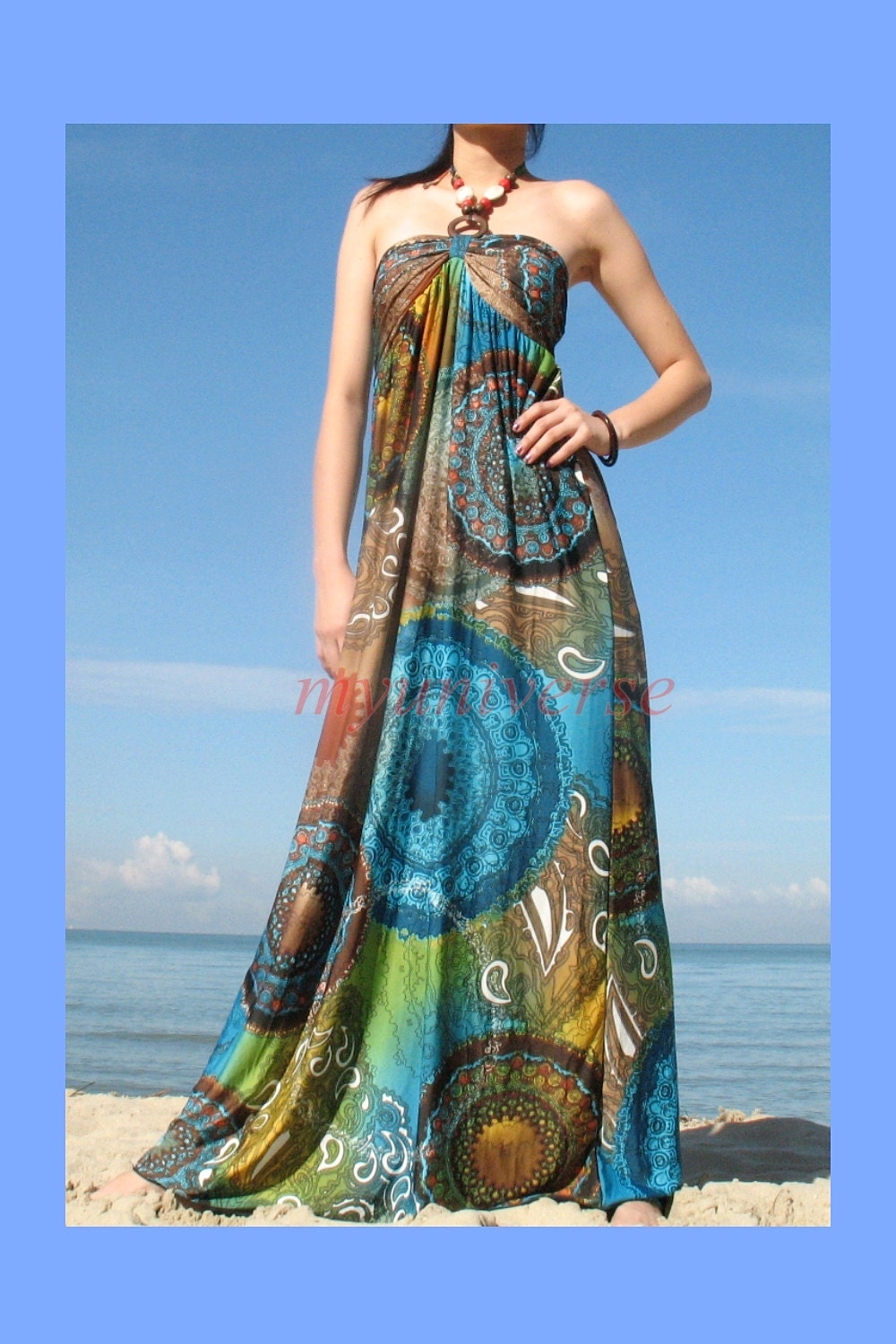 Moon Collection Maxi Dress Women Halter Long Dress Prom Evening Dress Summer Sundress
