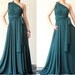 Bridesmaid Dress Full Length Infinity Dress Wrap Convertible Dress Green Evening Maxi Dress Jersey