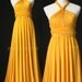 Wedding Infinity Maxi Dress Wrap Convertible Dress Bridesmaid Dress Yellow Formal Prom Dress