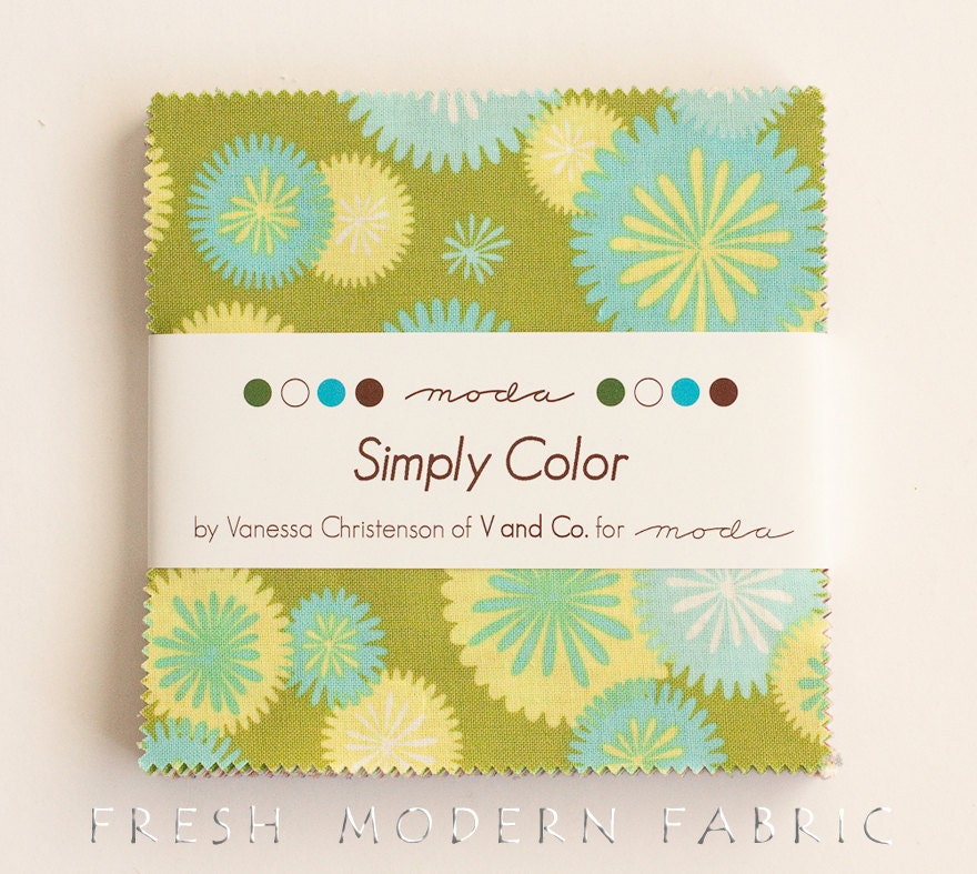 Simply Color Charm Pack, Vanessa Christenson, V and Co, Moda Fabrics