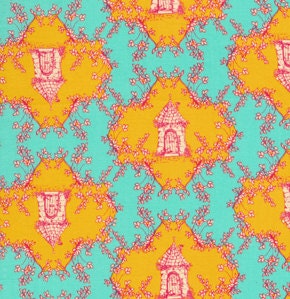 Trellis by Tina Givens in Aqua - 1 yard