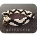 The "Willie" Tribal Dog Collar XS Dogs/Puppies Aztec Print  with Neon Orange Stitching