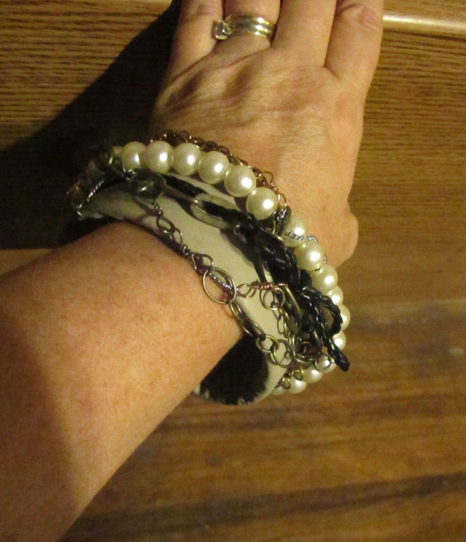 Statement Bangle Bracelet - Repurposed, Upcycled, Interesting