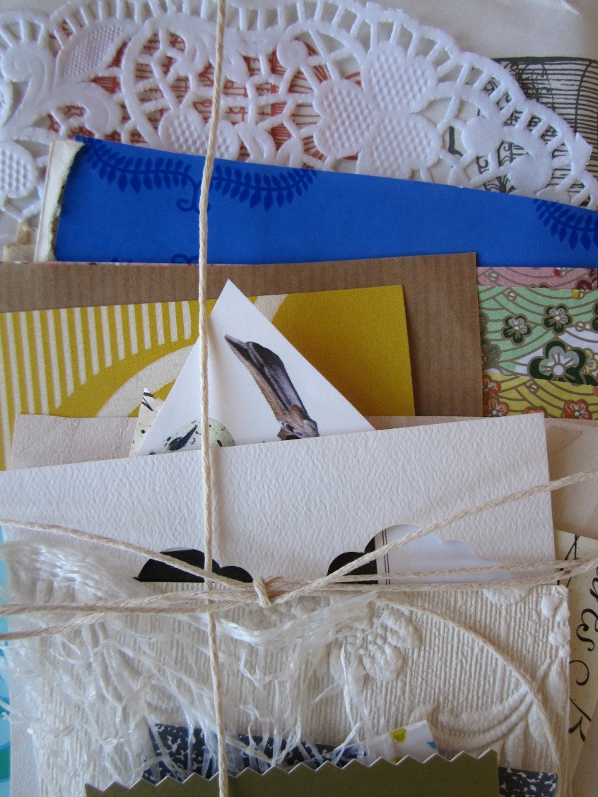 Mixed Papers Collage Pack for collage, mixed media art and scrapbooking
