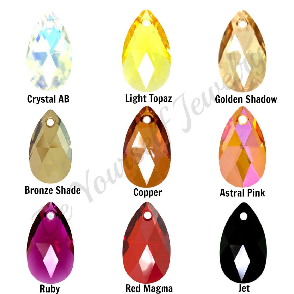 Gold Teardrop Earrings Swarovski Crystal Golden Shadow Teardrop Dangle Earrings Hypoallergenic Yellow Gold Bridesmaid Gift Wedding Jewelry