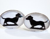 Cufflinks - Dachshund silhouettes