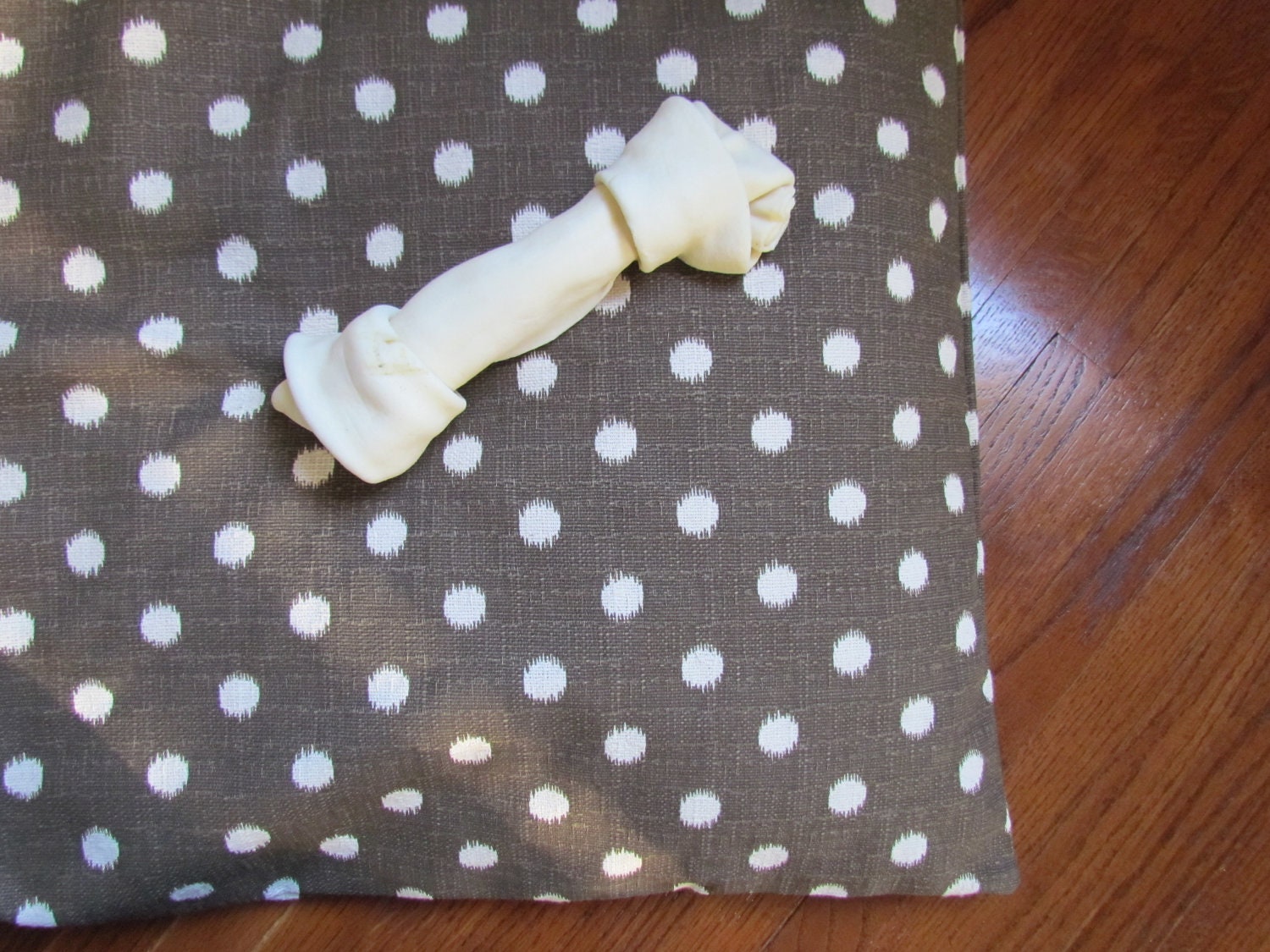 Polka Dot-Ikat Brown Pet Bed Dog Duvet Cover-Large