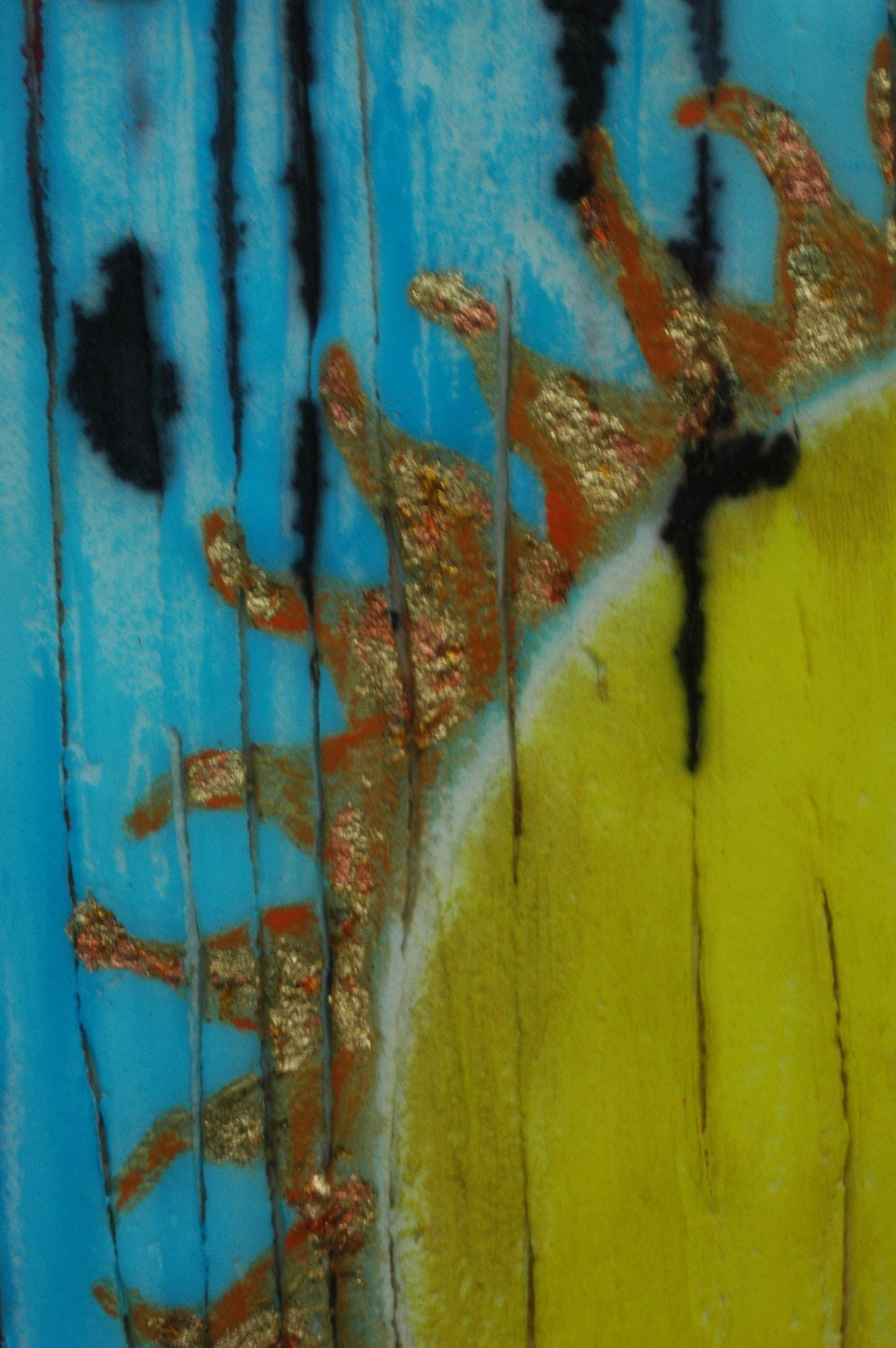 it was cloudy outside my head. mixed media wall art