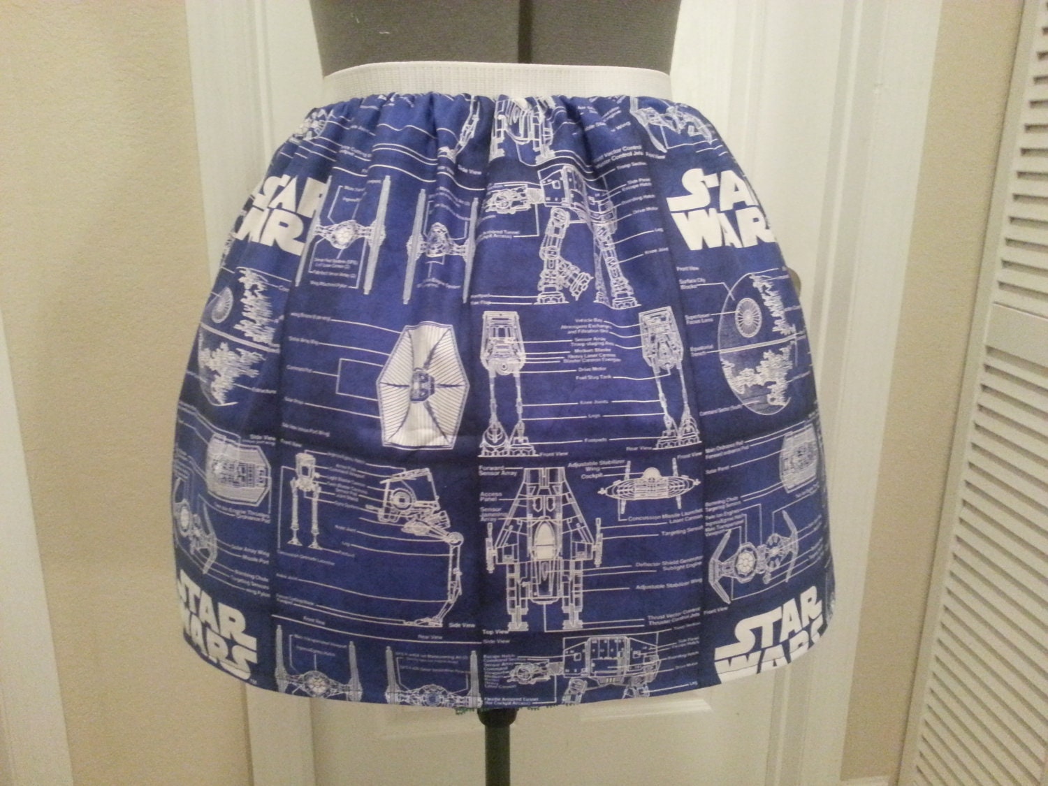 Licensed Star Wars fabric full skirt - made to order