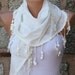 Creamy White - Shawl Scarf - Cowl fatwoman - Bridesmaids Gifts