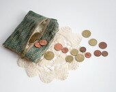 Bi-Fold Wallet - Green Seaweed - Coin and Money Storage - Card Organizer